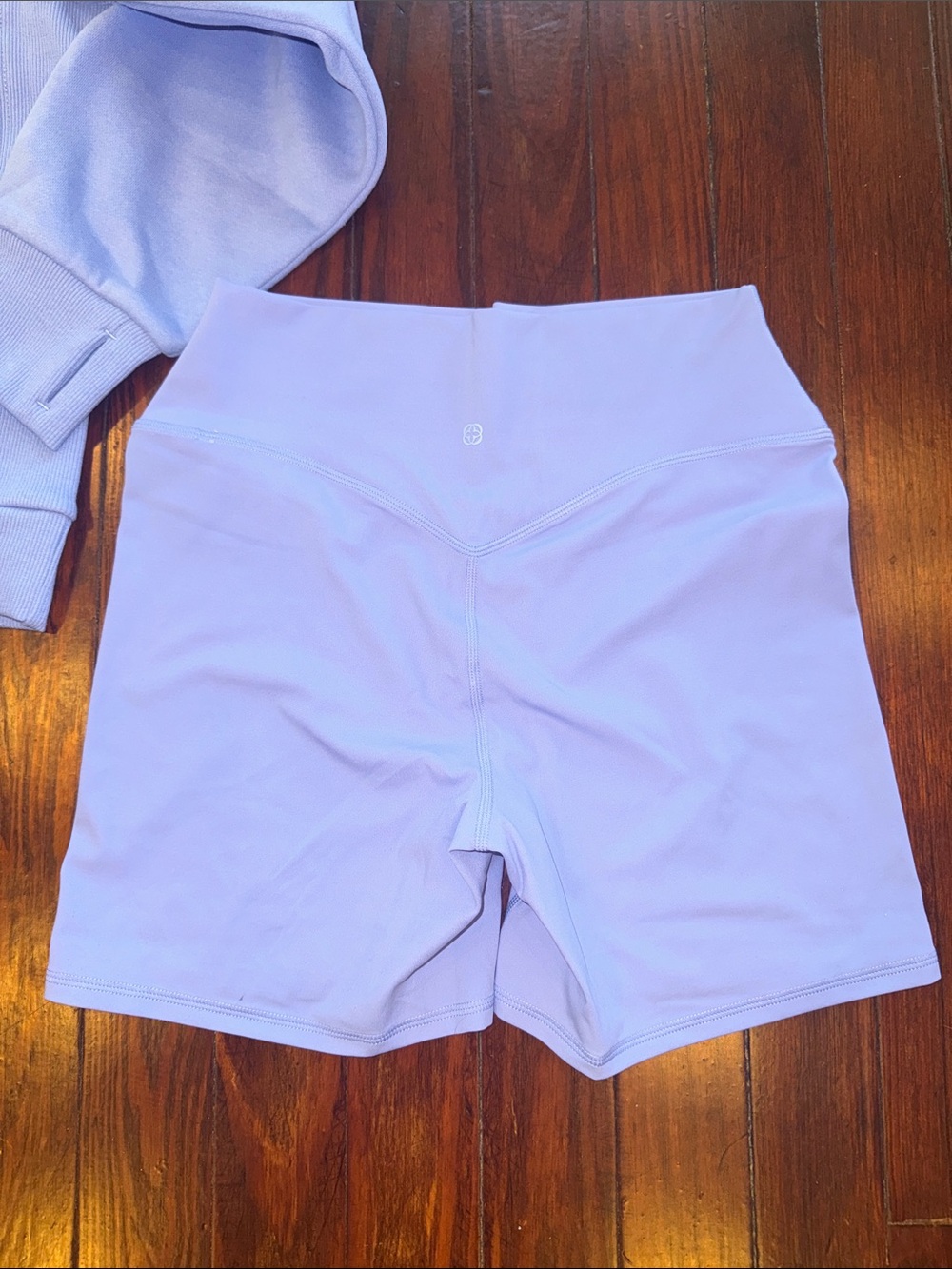 COMFRT mock pull over and biker shorts set in Allure - Picture 7 of 8